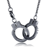 Punk Stainless Steel Handcuffs Pendant Necklace For Man