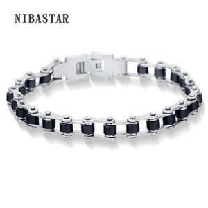 Punk Stainless Steel Bracelet Men Biker Chain Bracelets