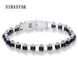Punk Stainless Steel Bracelet Men Biker Chain Bracelets