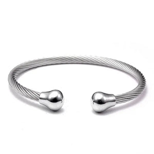 Punk Stainless Steel Chain Link Charm Bracelets Men Women Sporty Open Cuff