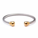 Punk Stainless Steel Chain Link Charm Bracelets Men Women Sporty Open Cuff