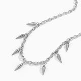 Punk Stainless Steel Chains Cone Pendants Necklace Hip Hop Choker Collar