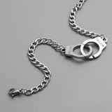 Punk Stainless Steel Handcuffs Chain Bracelets Men Wrist Jewelry Gift