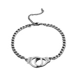 Punk Stainless Steel Handcuffs Chain Bracelets Men Wrist Jewelry Gift