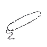 Punk Stainless Steel Cross Choker Necklace for Women Girls
