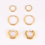 Punk Stainless Steel Hoop Earrings