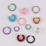 Punk Stainless Steel Hoop Earrings