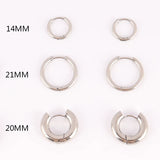 Punk Stainless Steel Hoop Earrings
