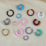 Punk Stainless Steel Hoop Earrings