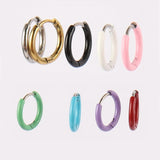 Punk Stainless Steel Hoop Earrings