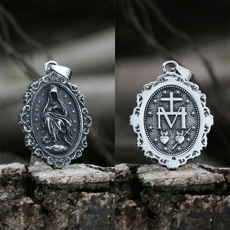 Stainless Steel God is Always With You Pendant Necklace
