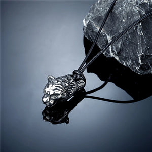 Punk Stainless Steel Lion Head Necklace Hip-hop Jewelry