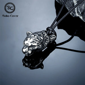 Punk Stainless Steel Lion Head Necklace Hip-hop Jewelry