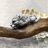 Punk Stainless Steel Lion Head Necklace Hip-hop Jewelry