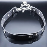 Punk Stainless Steel Lock Heart Key Necklace