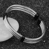 Punk Stainless Steel Skull Clasp Cuff Bracelet - Men's Gothic Jewelry