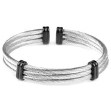 Punk Stainless Steel Skull Clasp Cuff Bracelet - Men's Gothic Jewelry