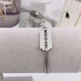 Punk Stainless Steel Multicolor Rope Blade Frame Bracelet