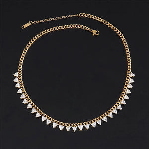 Geometric Punk Stainless Steel Necklace for Women