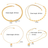 Punk Stainless Steel Double Layers Smiling Face Necklace Women Charm Jewelry