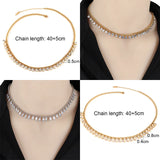 Punk Stainless Steel Pearl Necklace for Women