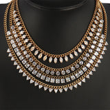 Punk Stainless Steel Pearl Necklace for Women