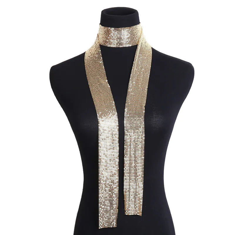 Punk Statement Long Choker Necklace for Women