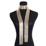 Punk Statement Long Choker Necklace for Women