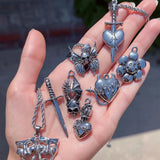 Punk Statement Necklace Stainless Steel