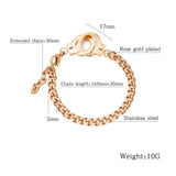 Punk Steel/Rose Handcuffs Bracelet Bangles For Women
