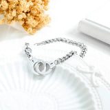 Punk Steel/Rose Handcuffs Bracelet Bangles For Women