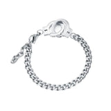 Punk Steel/Rose Handcuffs Bracelet Bangles For Women