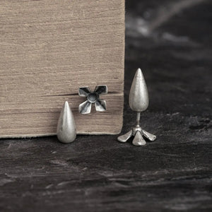Gothic Carrot Earrings 925 Sterling Silver Real Ear Cuffs Women