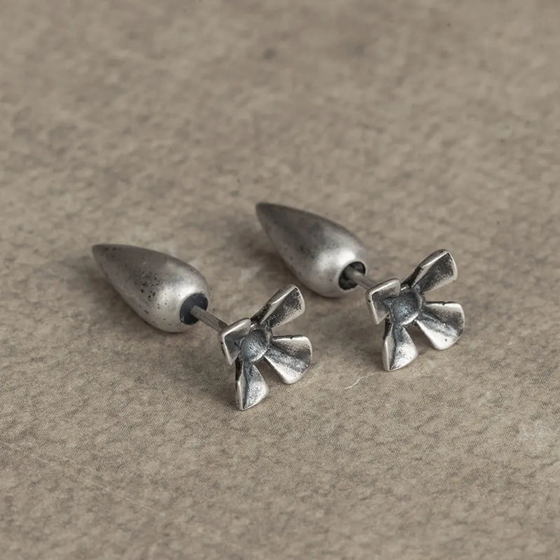 Gothic Carrot Earrings 925 Sterling Silver Real Ear Cuffs Women