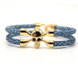 Punk Style Devil Fish Skull Leather Bracelet Jewelry