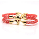 Punk Style Devil Fish Skull Leather Bracelet Jewelry