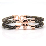 Punk Style Devil Fish Skull Leather Bracelet Jewelry