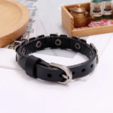 Punk Style Cross Leather Bracelet Vintage Wristband Bangle