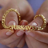 Punk Style Cuban Chain Name Anklet for Women Stainless Steel