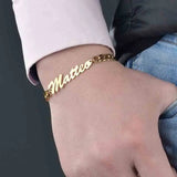 Punk Style Cuban Chain Name Anklet for Women Stainless Steel