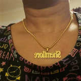 Punk Style Name Pendant Necklace Personalized Jewelry Gift