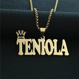 Punk Style Name Pendant Necklace Personalized Jewelry Gift