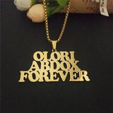 Punk Style Name Pendant Necklace Personalized Jewelry Gift