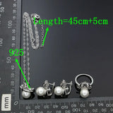 Punk Style Enamel Jewelry Set 925 Sterling Silver for Girls