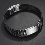 Punk Engraved Letters Bracelet Titanium Steel Jewelry