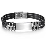 Punk Engraved Letters Bracelet Titanium Steel Jewelry