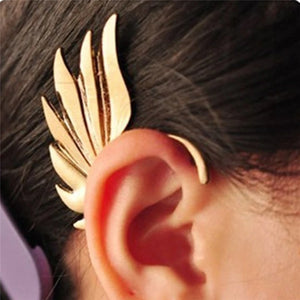 Punk Fairy Chain Ear Cuff Wings Earrings Clip Man Woman Gift