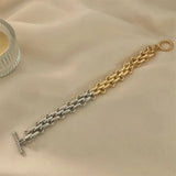 Punk Style Silver Stainless Steel Clavicle Chain Bracelet