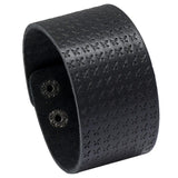 Vintage Brown Leather Bracelet Punk Style Male Wide Bangle