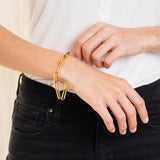 Retro Mesh Belt Bracelet 18K Plated Stainless Steel Bangle